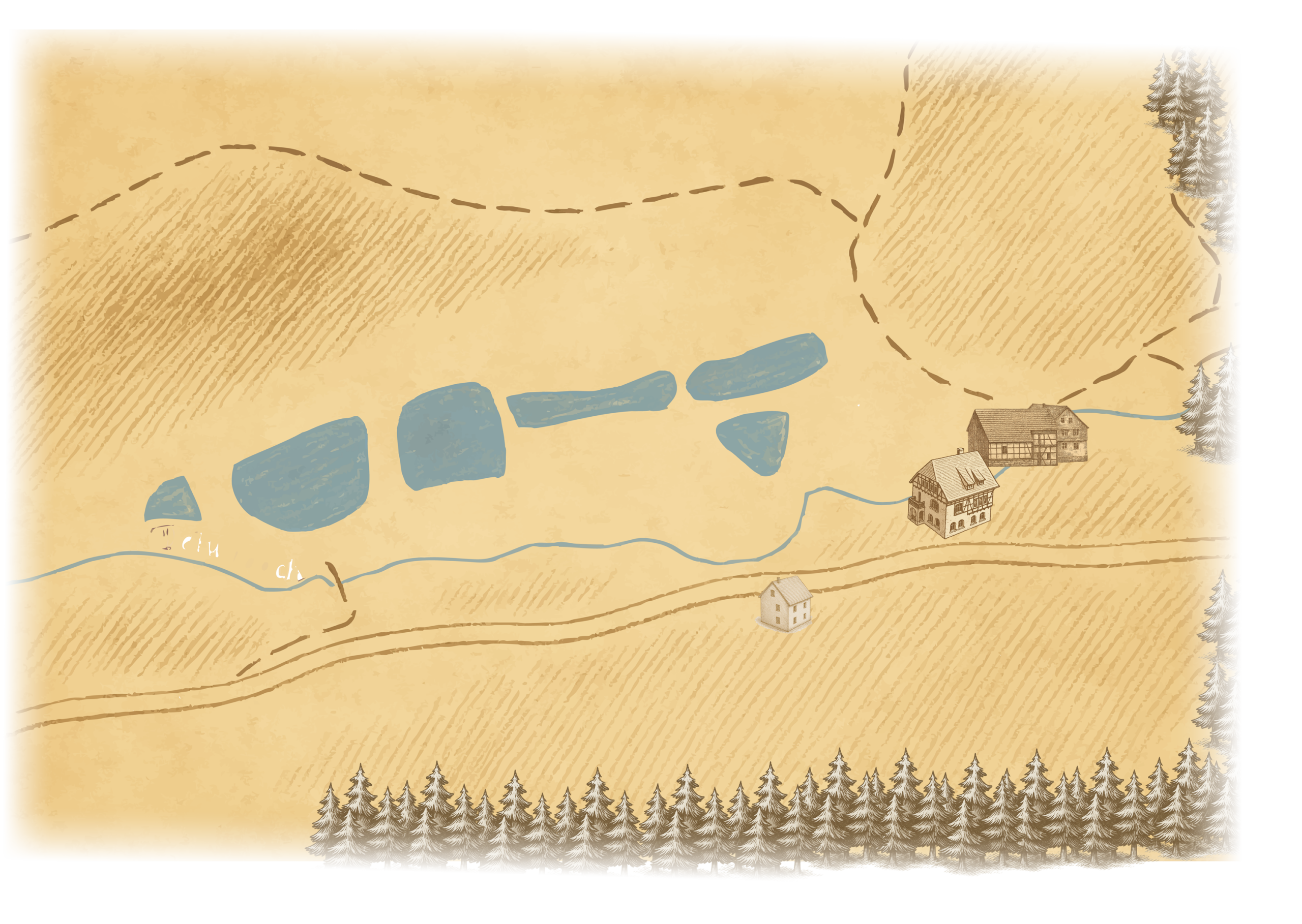 Lageplan der Dehnamühle